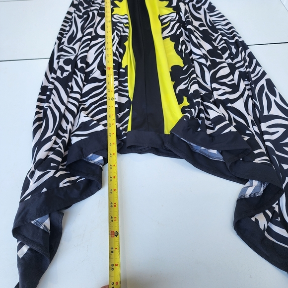 Inc International Concepts Women's Asymmetrical Hem Black Yellow Maxi Dress XS - Picture 12 of 13